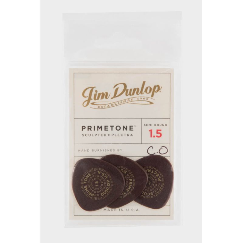 Dunlop Primetone® 1.5mm Semi-Round Smooth Pick Pack