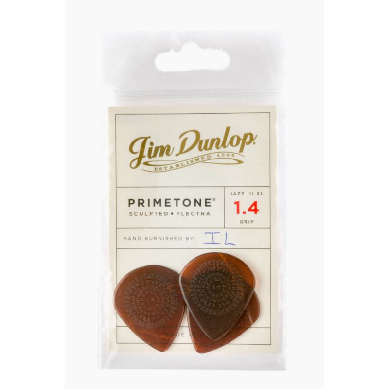 Dunlop Primetone® 1.4mm Jazz III XL Grip Pick Pack