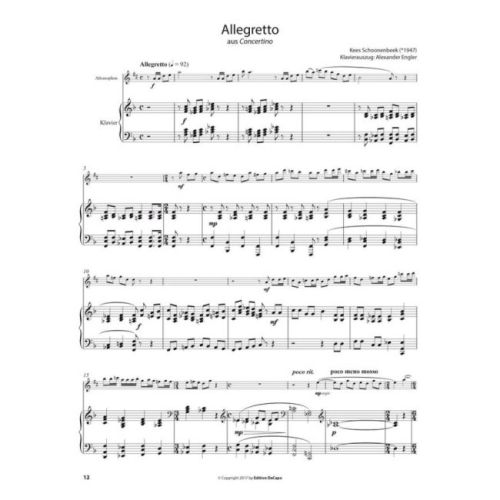Da Capo Bühnenspaß Bronze - Klavierbegl Altsax