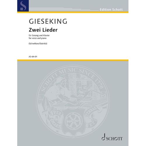 Gieseking, Walter - Two Lieder