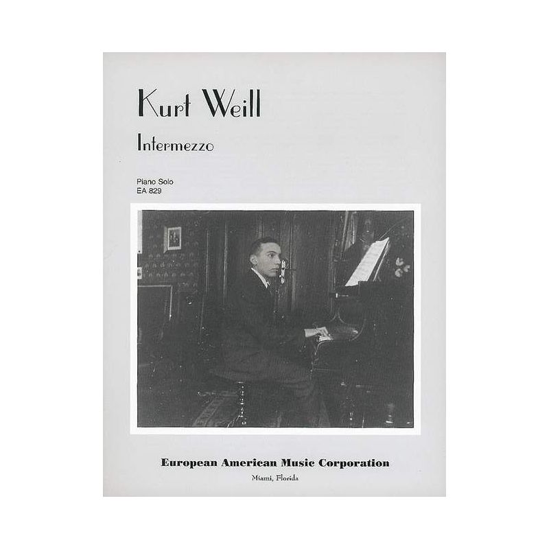 Weill, Kurt - Intermezzo, (1917)
