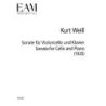Weill, Kurt - Sonata for Cello and Piano