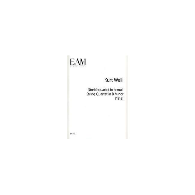 Weill, Kurt - String Quartet in B Minor