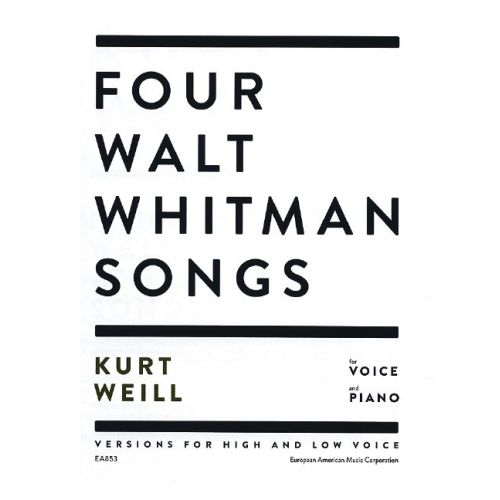 Weill, Kurt - Four Walt...