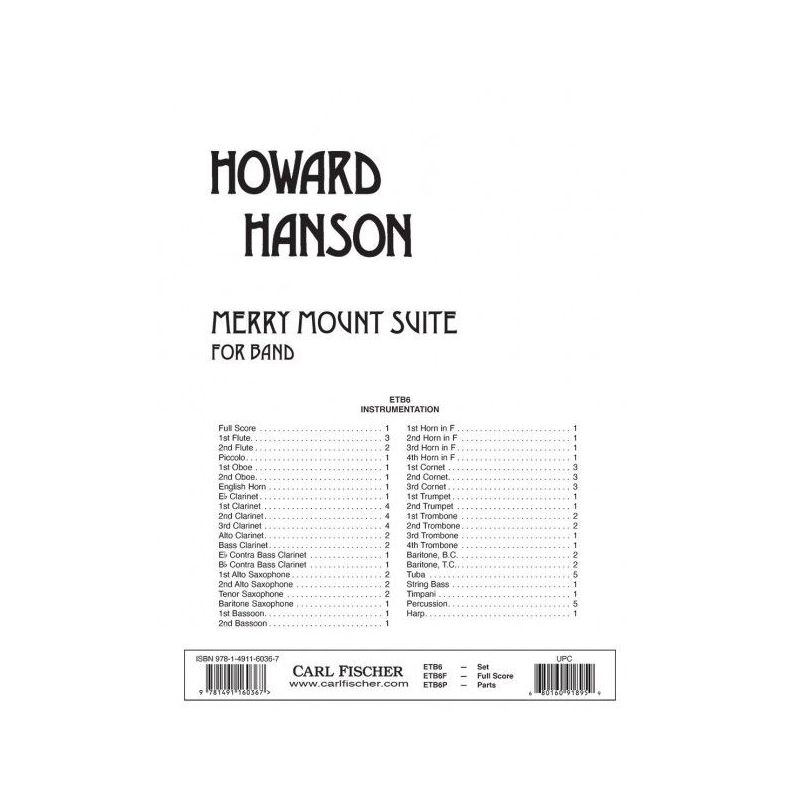 Hanson, Howard - Merry Mount Suite