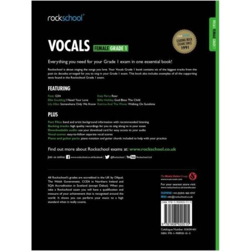 Rockschool: Vocals Grade 1 - Female 2014-2017