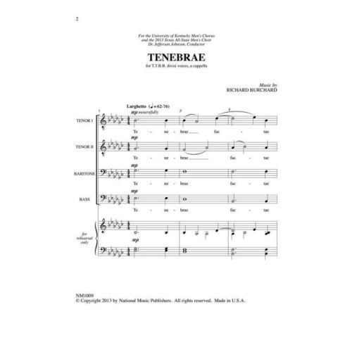 Burchard, Richard - Tenebrae