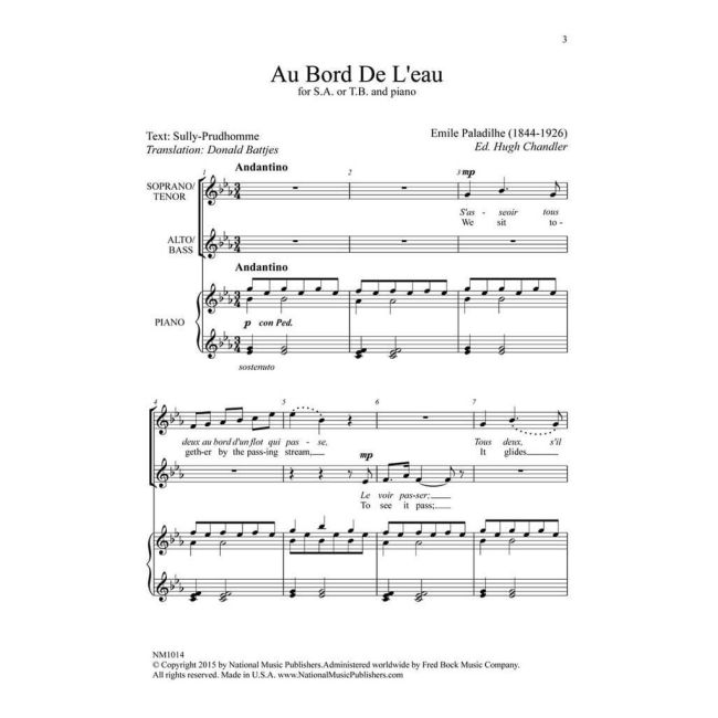 Paladilhe, Émile - Au Bord de l'Eau