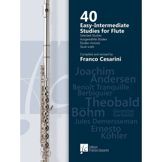 40 Easy-Intermediate Studies for Flute