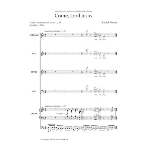 Patrick Hawes - Come, Lord...