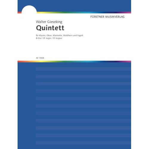 Gieseking, Walter - Quintet...