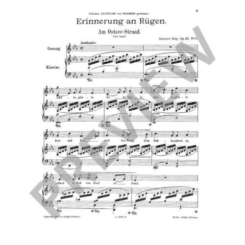 Bley, Gustava - Erinnerung an Rügen op. 25/2