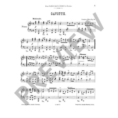 Bley, Gustava - Gavotte (F-Dur) et Menuet (E-Dur) op. 14 / op. 15