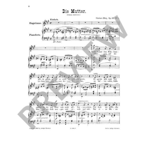 Bley, Gustava - Zwei Lieder op. 23