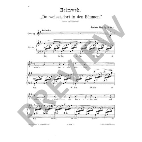 Bley, Gustava - Zwei Lieder op. 26