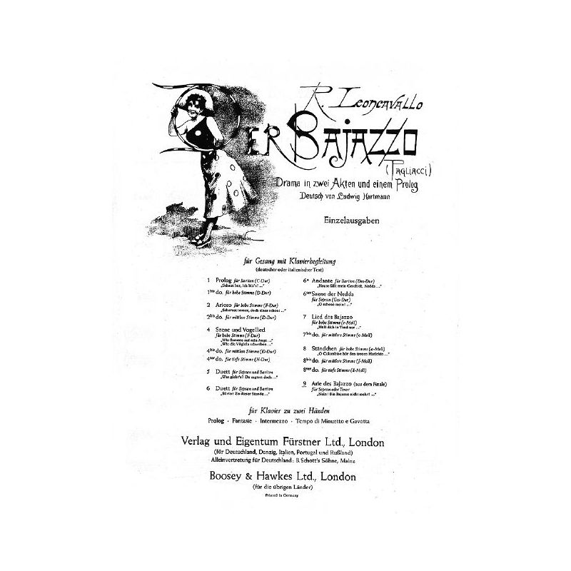 Leoncavallo, Ruggiero - Arie des Bajazzo