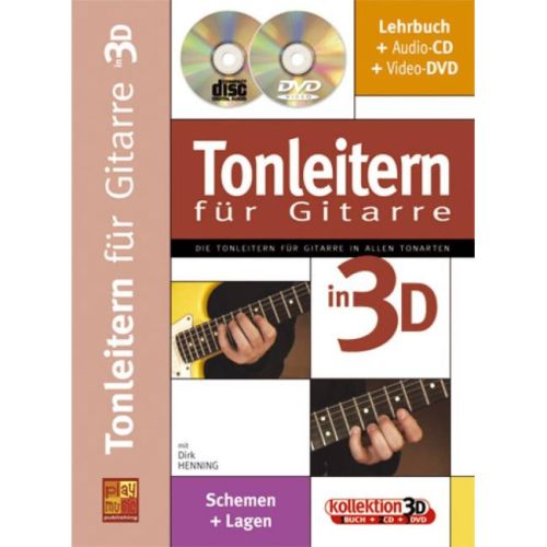 Tonleiten für Gitarre in 3D
