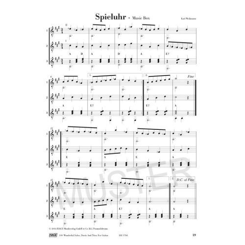 Weikmann, Karl - 100 wonderful solos, duets and trios for guitar