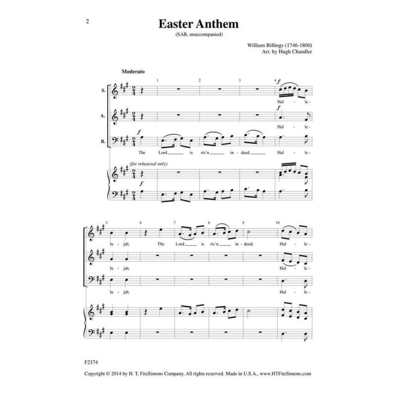 Billings, William - Easter Anthem