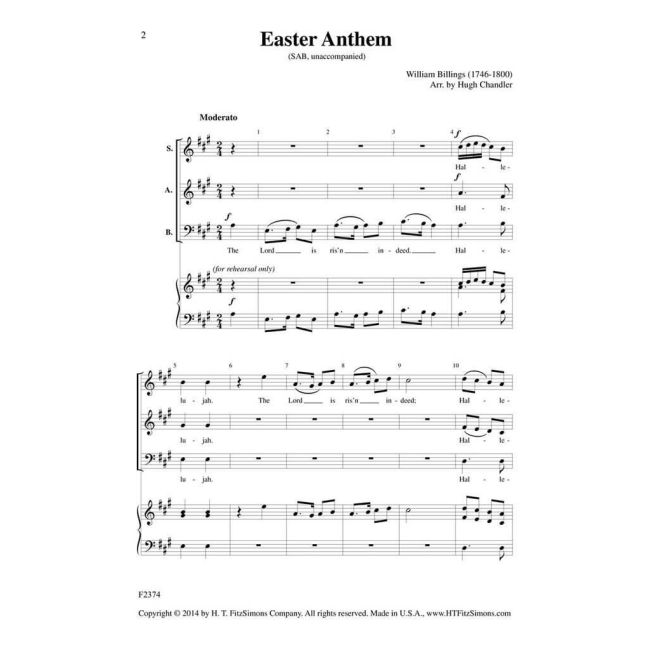 Billings, William - Easter Anthem