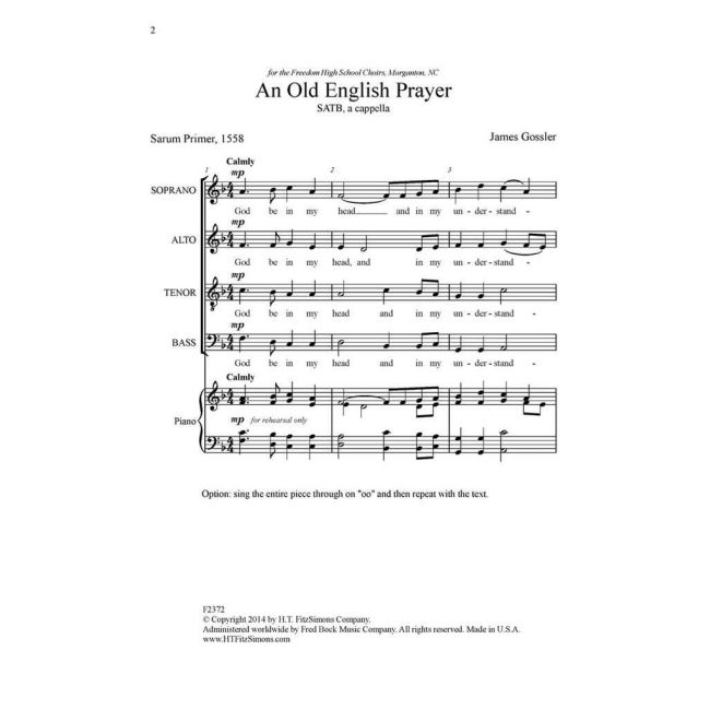 Gossler, James - An Old English Prayer