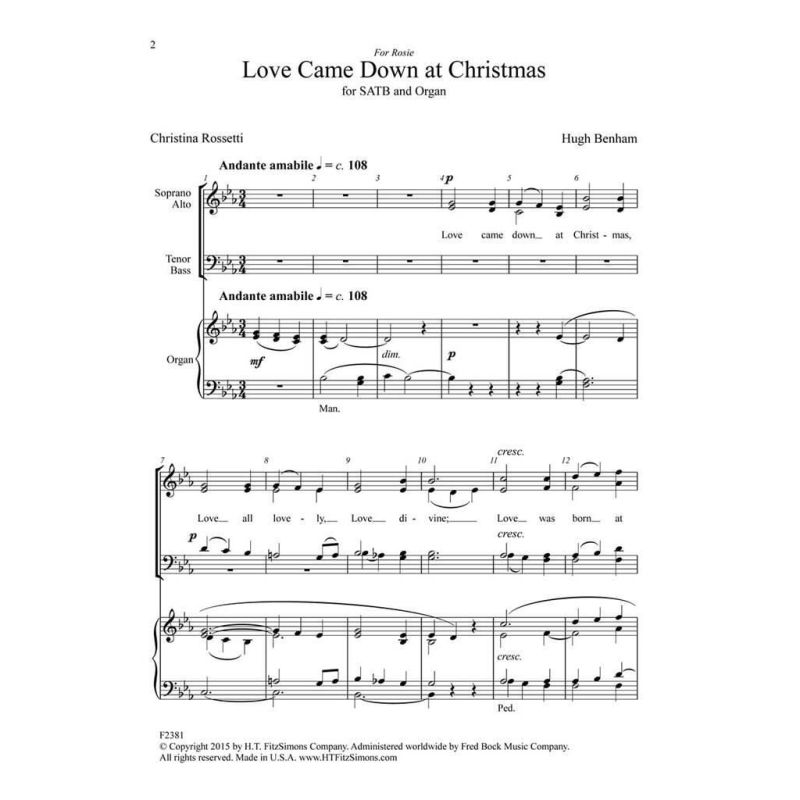 Benham, Hugh - Love Came Down at Christmas