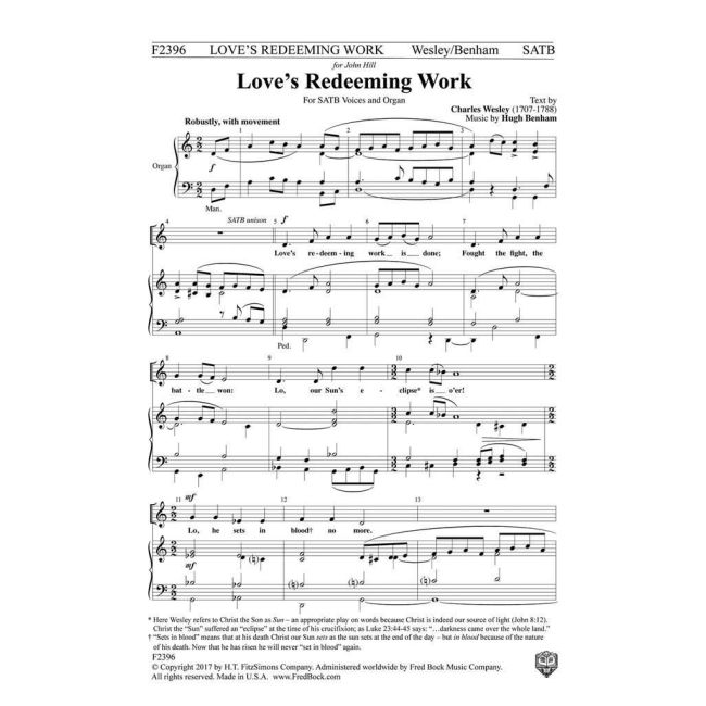 Benham, Hugh - Love's Redeeming Work Is Done
