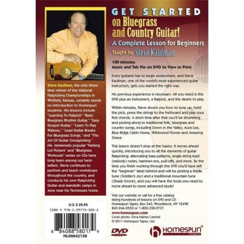 Kaufman, Steve - Get Started On Bluegrass And Country Guitar!