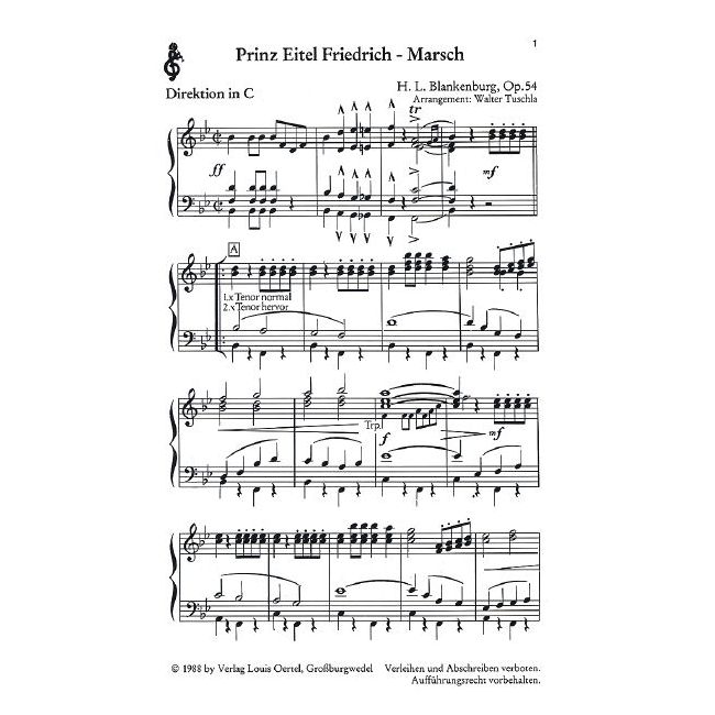 Blankenburg, Hermann Ludwig - Prince Eitel Friedrich-March op. 54