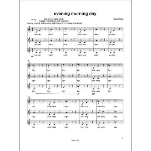 Lang, David - Evening Morning Day