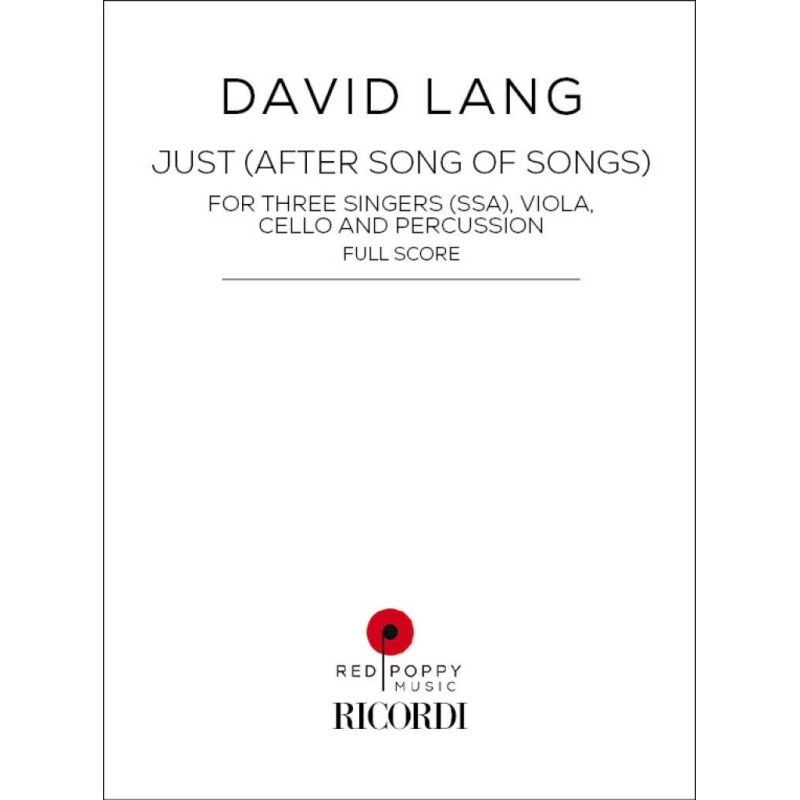 Lang, David - Just (After Song of Songs)