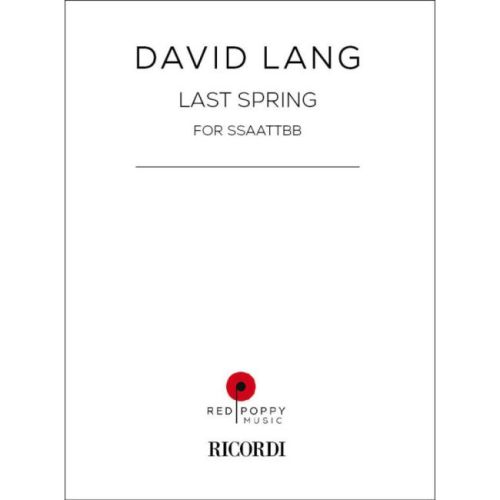 Lang, David - Last Spring
