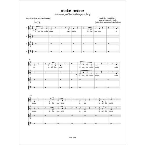 Lang, David - Make Peace