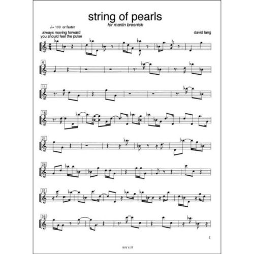 Lang, David - String Of Pearls