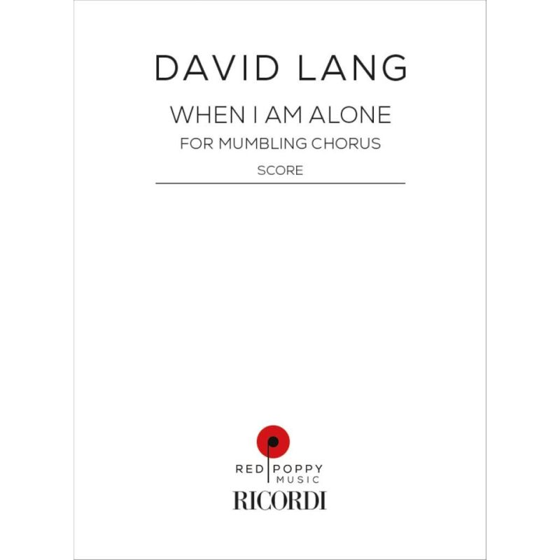 Lang, David - When I am Alone