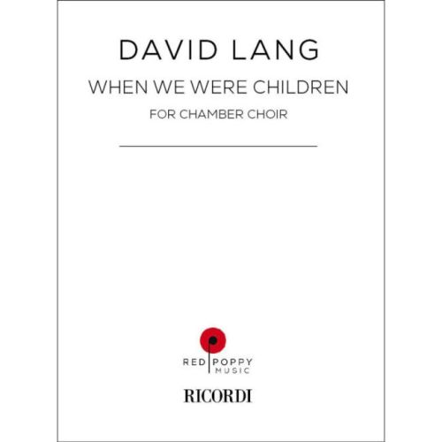 Lang, David - When We Were...