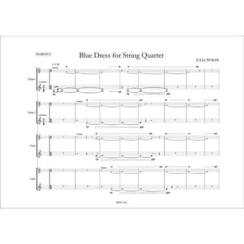 Wolfe, Julia - Blue Dress for string quartet