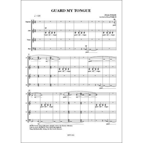 Wolfe, Julia - Guard My Tongue