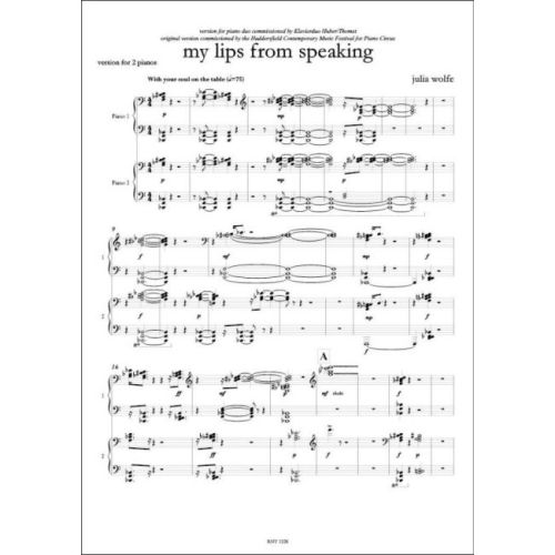 Wolfe, Julia - My Lips from Speaking