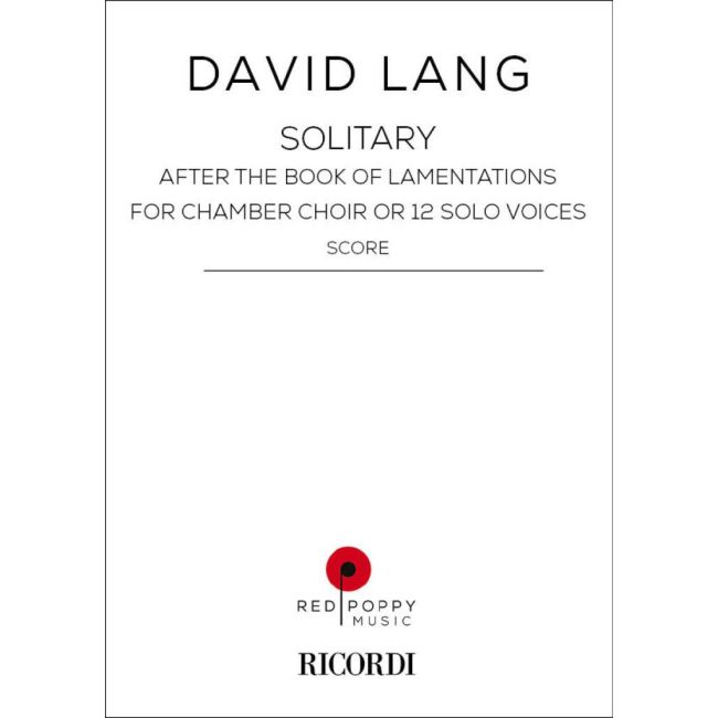 Lang, David - Solitary after the book of lamentations