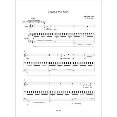 Lang, David - I Cross the Field