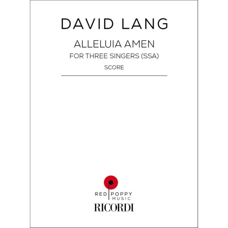 Lang, David - Alleluia Amen