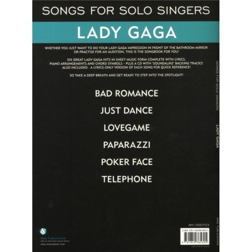 Songs For Solo Singers : Lady Gaga