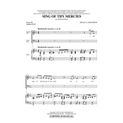 Dilworth, Rollo - Sing of Thy Mercies