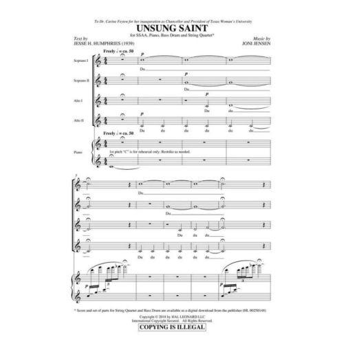Jensen, Joni - Unsung Saint