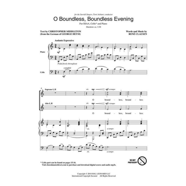 Clausen, René - O Boundless, Boundless Evening