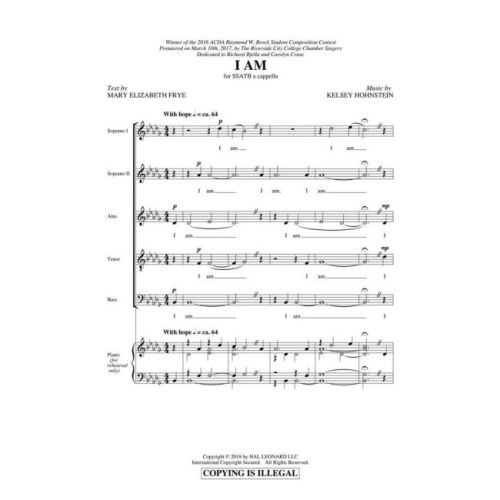 Hohnstein, Kelsey - I Am