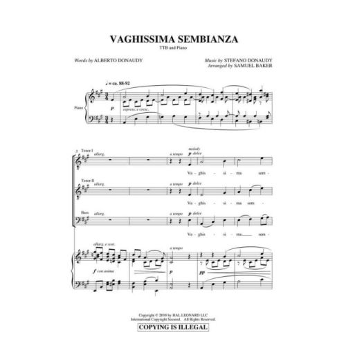 Donaudy, Stefano - Vaghissima Sembianza