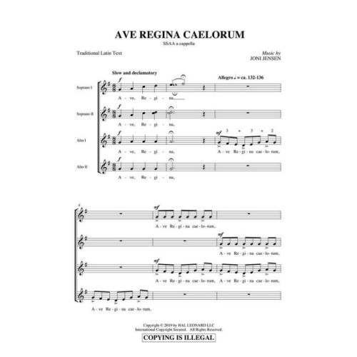 Jensen, Joni - Ave Regina Caelorum