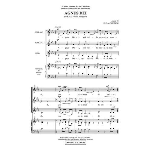 Antognini, Ivo - Agnus Dei